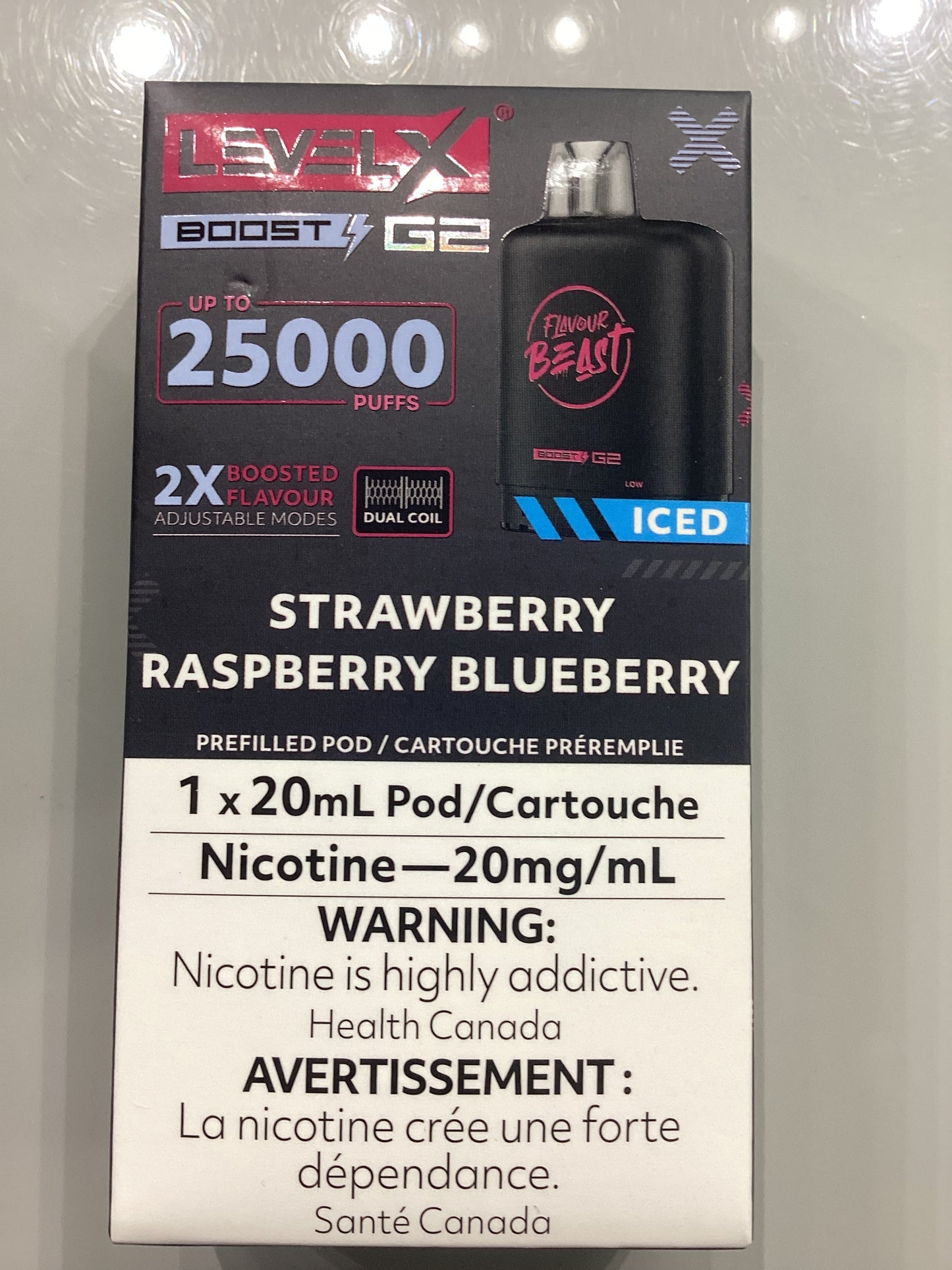 Flavour Beast Level X Pod 25K Strawberry Raspberry Blueberry