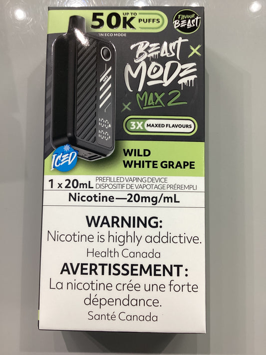 Beast Mode Max2 50K Wild White Grape Iced
