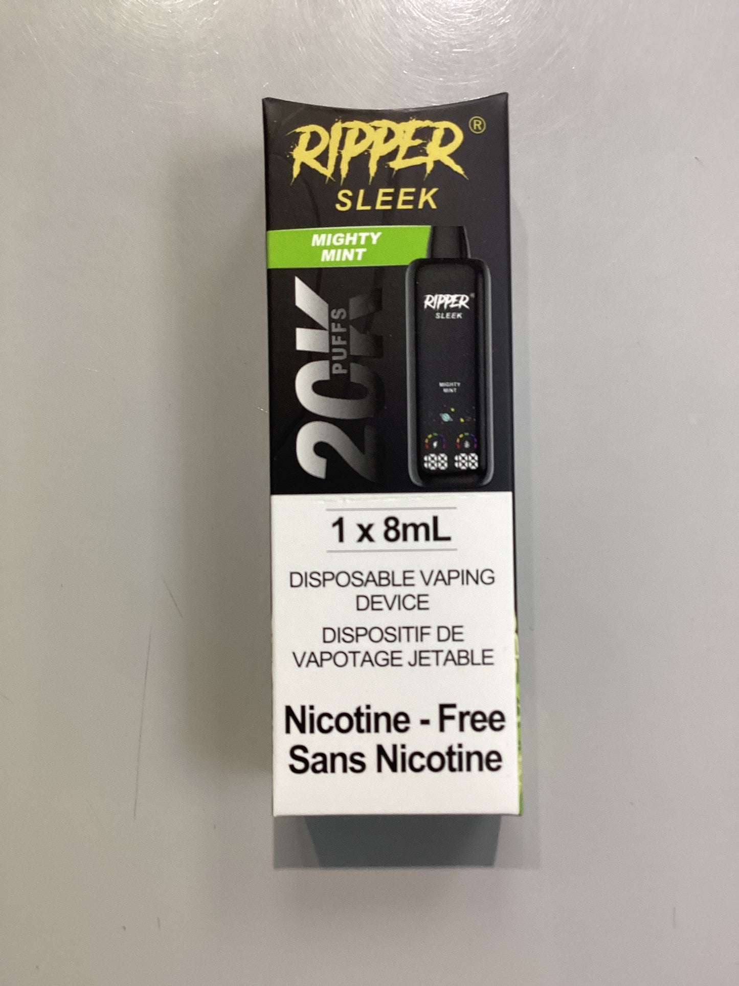 Ripper Sleek 20k Mighty Mint Ice 8ml Zero Nic