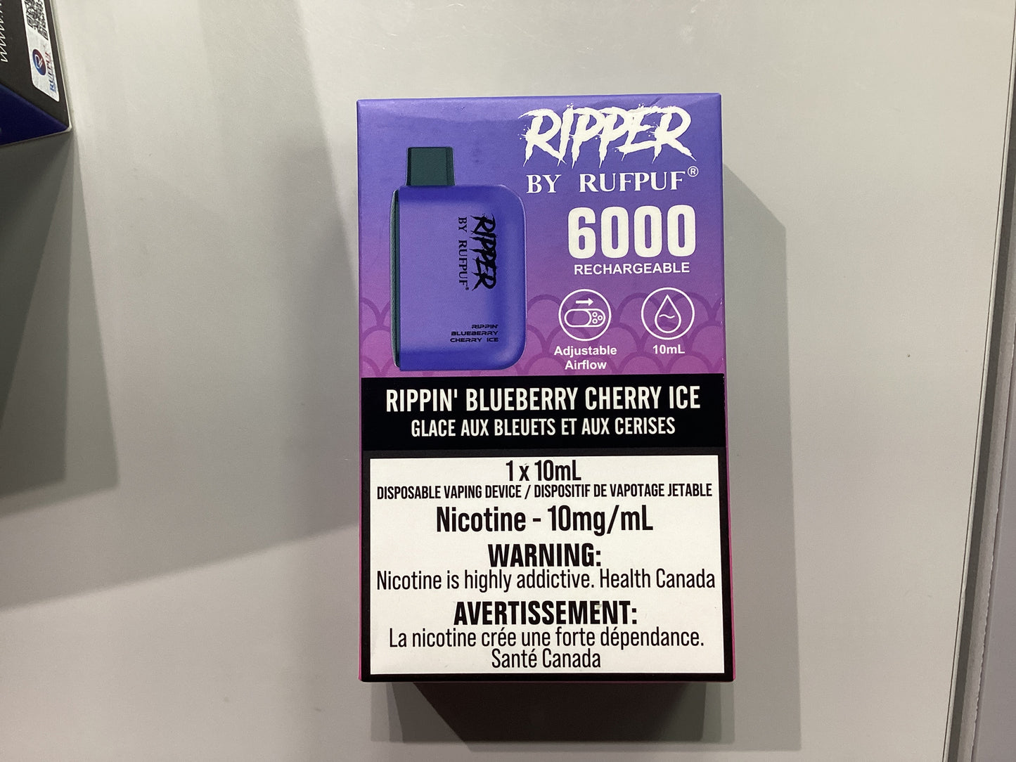Ripper 6000 Rippin Blueberry Cherry Ice 10mg