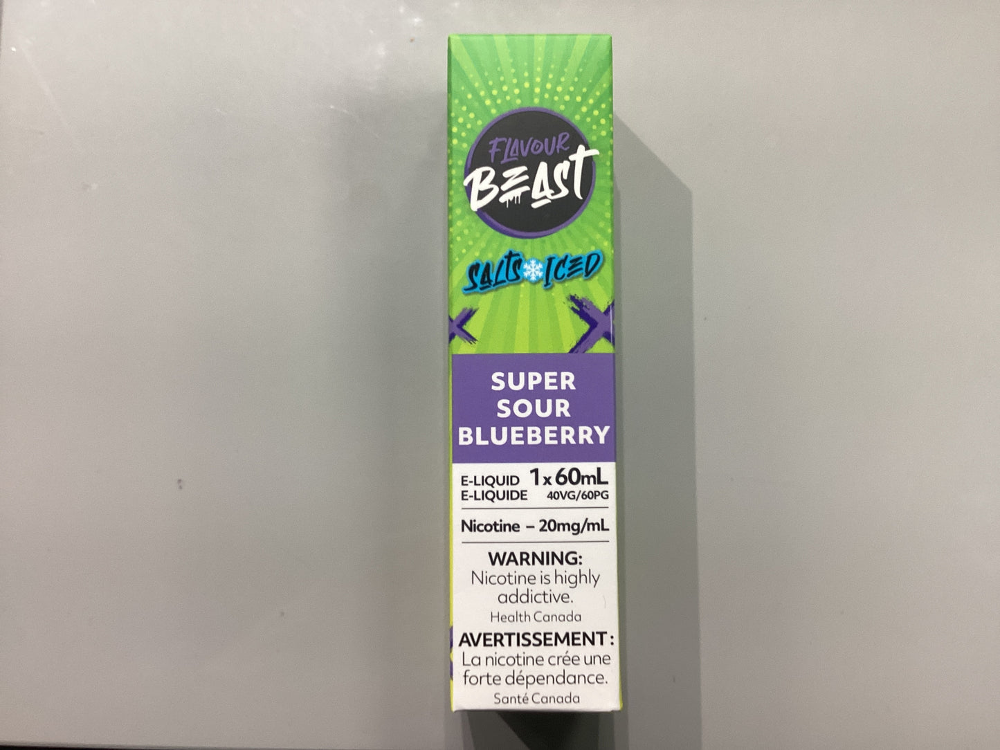Flavour Beast Super sour Blueberry Salts E-Liquid 60ml/20mg