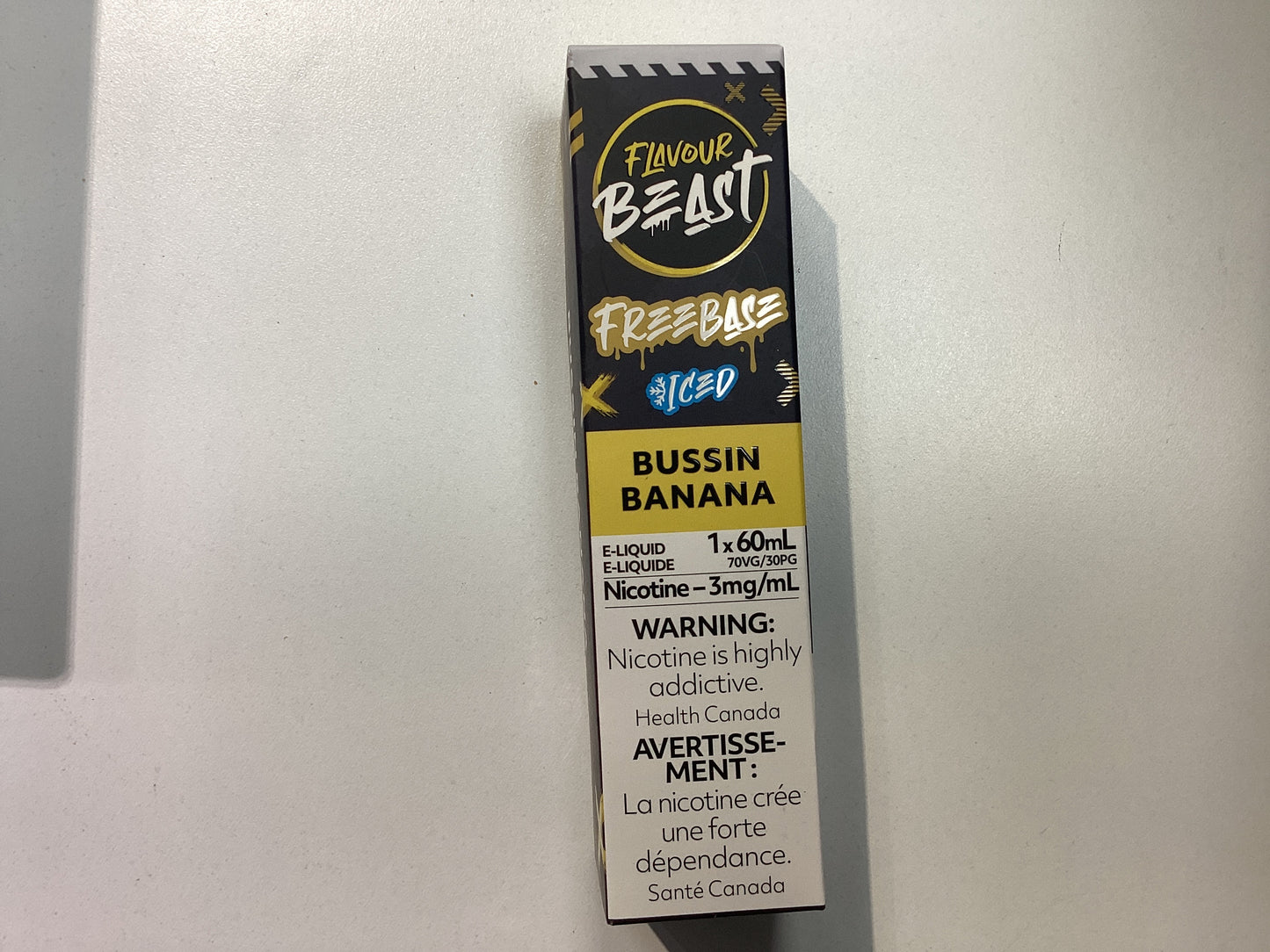 Flavour Beast Bussin banana Salts E-Liquid 60ml/3mg