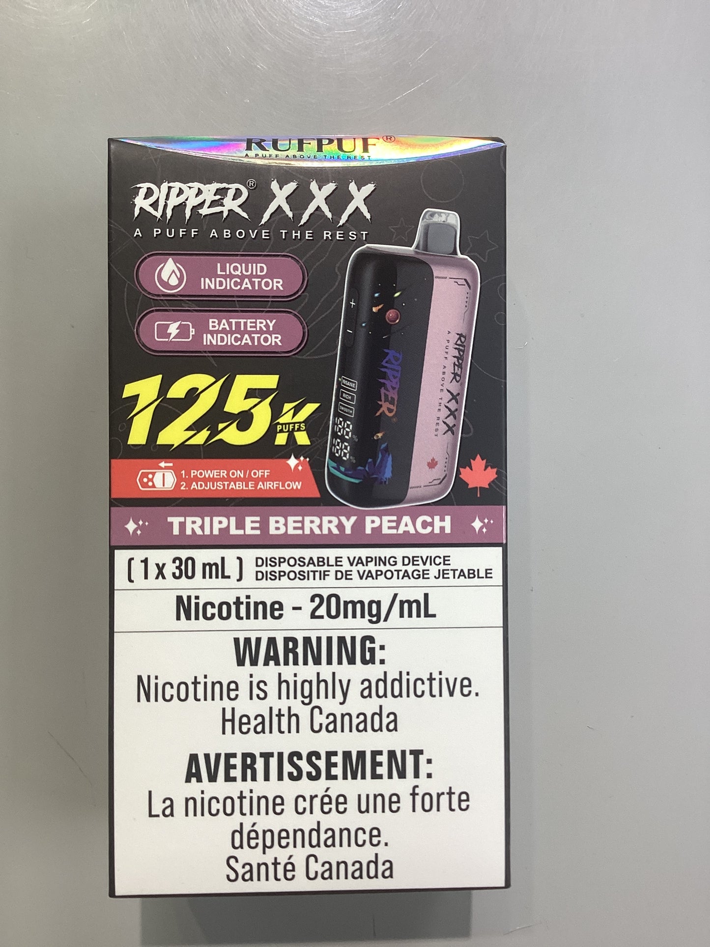 Ripper XXX 125k Triple Berry Peach