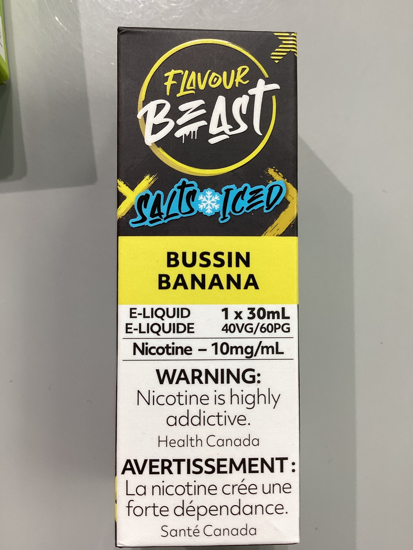 Flavour Beast Bussin Banana Iced Salts E-Liquid 30ml/10mg