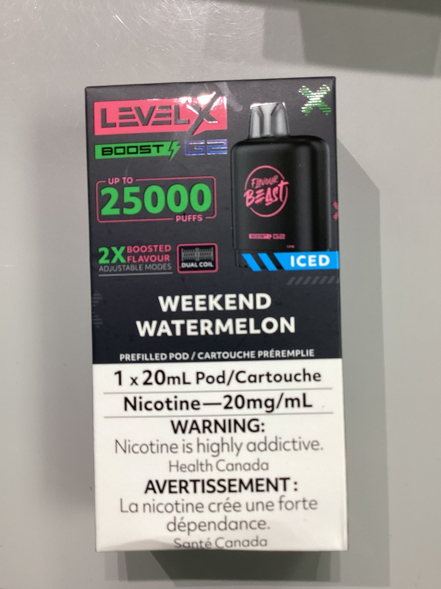 Flavour Beast Level X Pod 25K Weekend Watermelon Iced