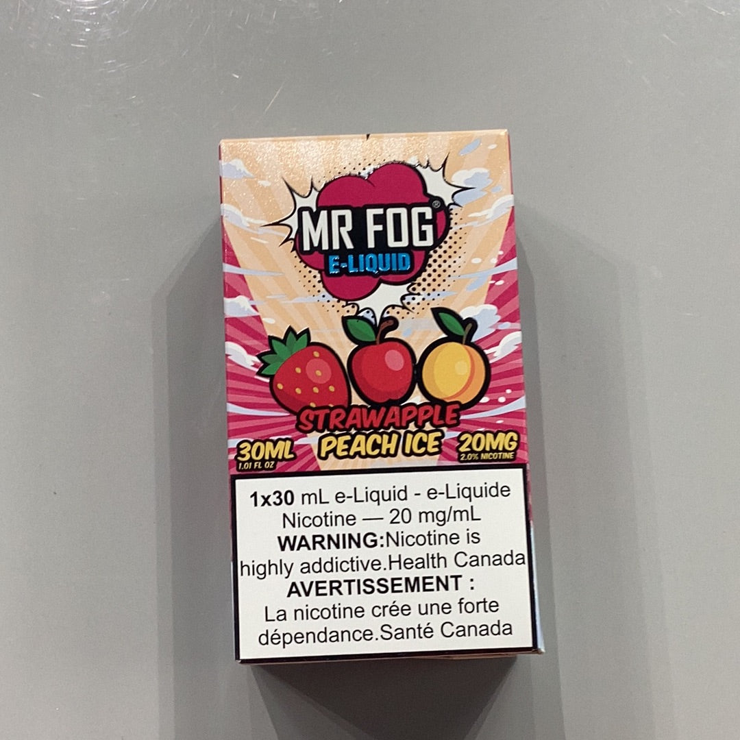 Mr Fog E Liquid Straw Apple Peach Ice