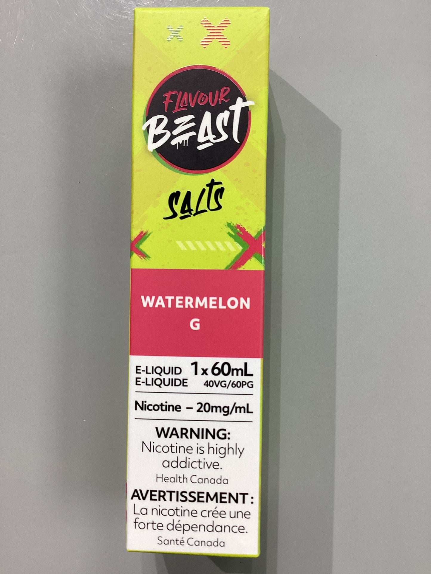 Flavour Beast Watermelon G Salts E-Liquid 60ml/20mg