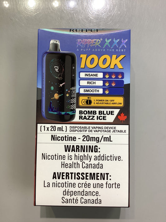 Ripper XXX 100k Bomb Blue Razz Ice