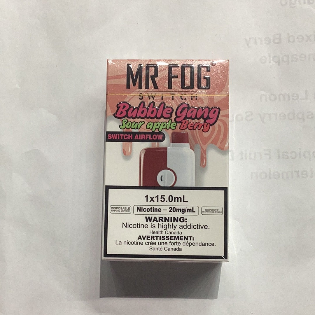 Mr. Fog SWITCH Bubble Gang Sour Apple Berry