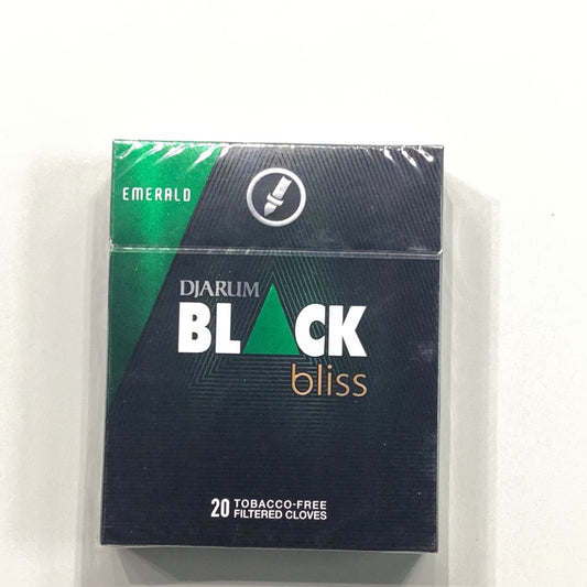 Djarum Black Bliss 20 Tobacco/Nicotine free Filtered Cloves. Emerald