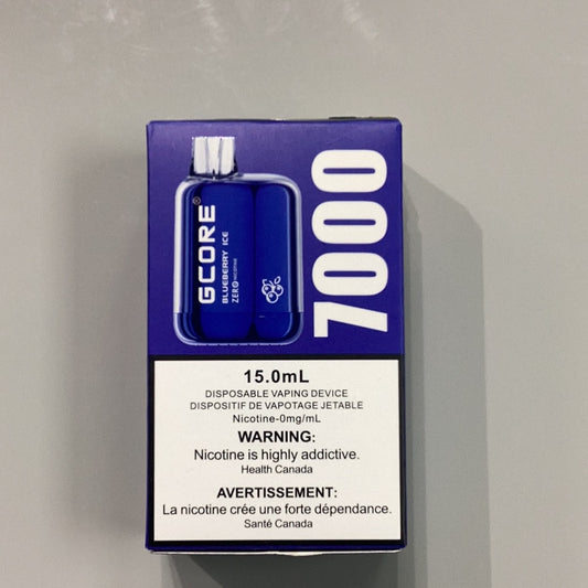 GCore 7000 Blueberry Ice 0mg 15ml No Nic