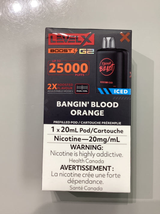 Flavour Beast Level X Pod 25K Bangin Blood Orange Iced