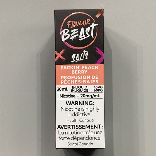 Flavour Beast Packin’ Peach Salts E-Liquid 30ml/20mg