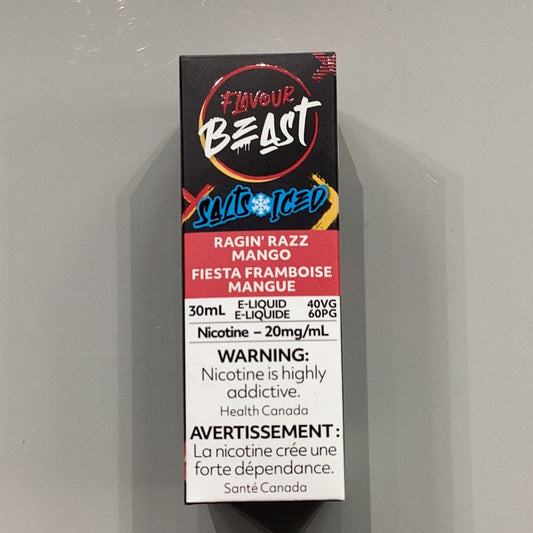 Flavour Beast Ragin’ Razz Mango Iced Salts E-Liquid 30ml/20mg