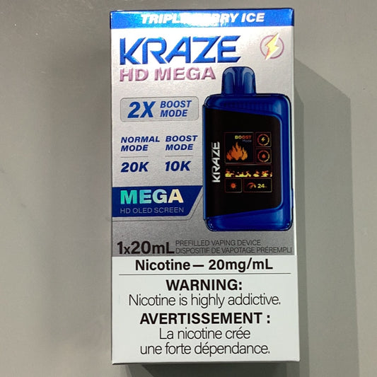 Kraze HD Mega 20K Triple Berry Ice