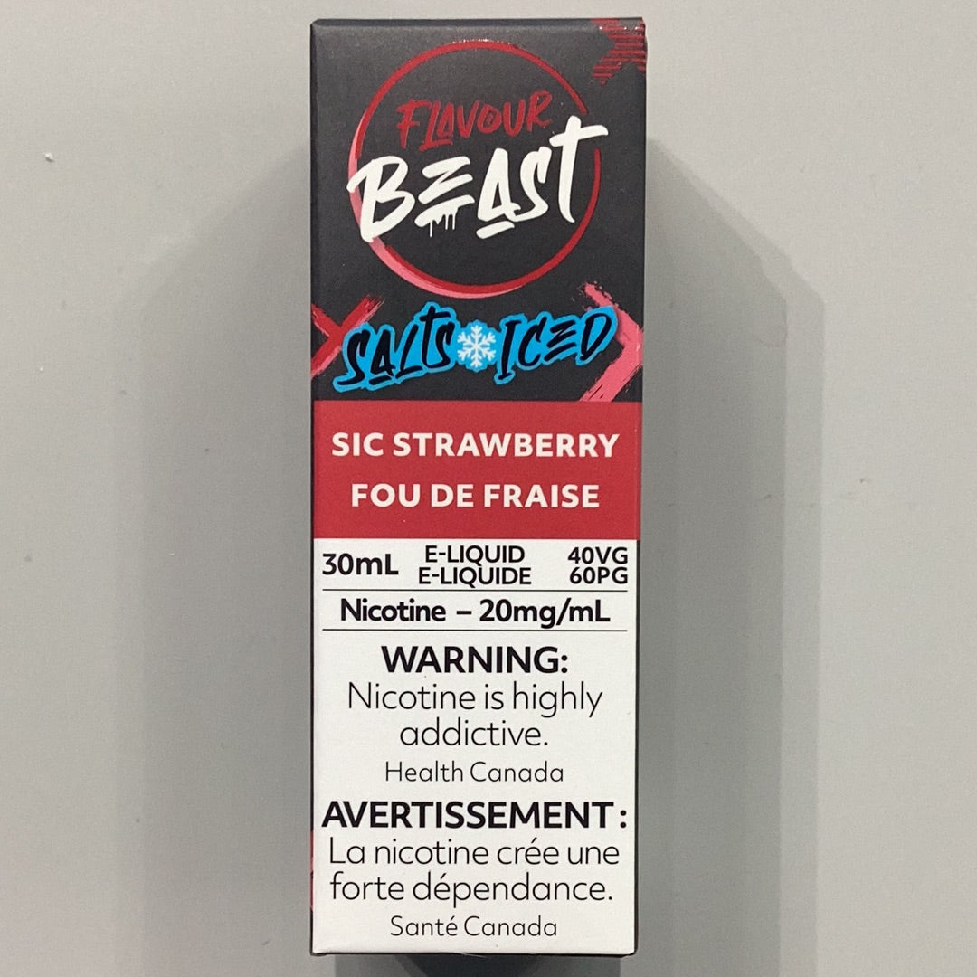 Flavour Beast Sic Strawberry Iced Salts E-liquid 30ml/20mg