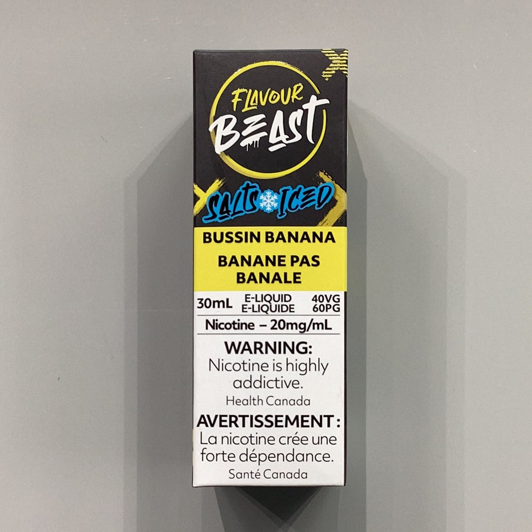 Flavour Beast Bussin Banana Iced Salts E-Liquid 30ml/20mg