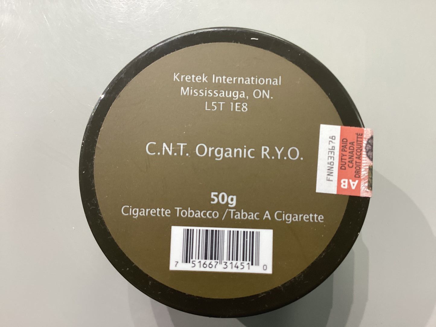 C N T Organic R Y O Tobacco - Loose