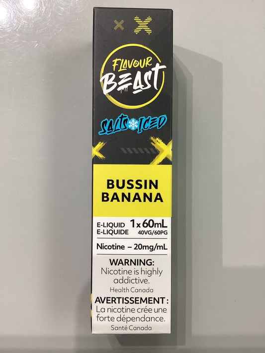 Flavour Beast Bussin Banana Ice Salts E-Liquid 60ml/20mg