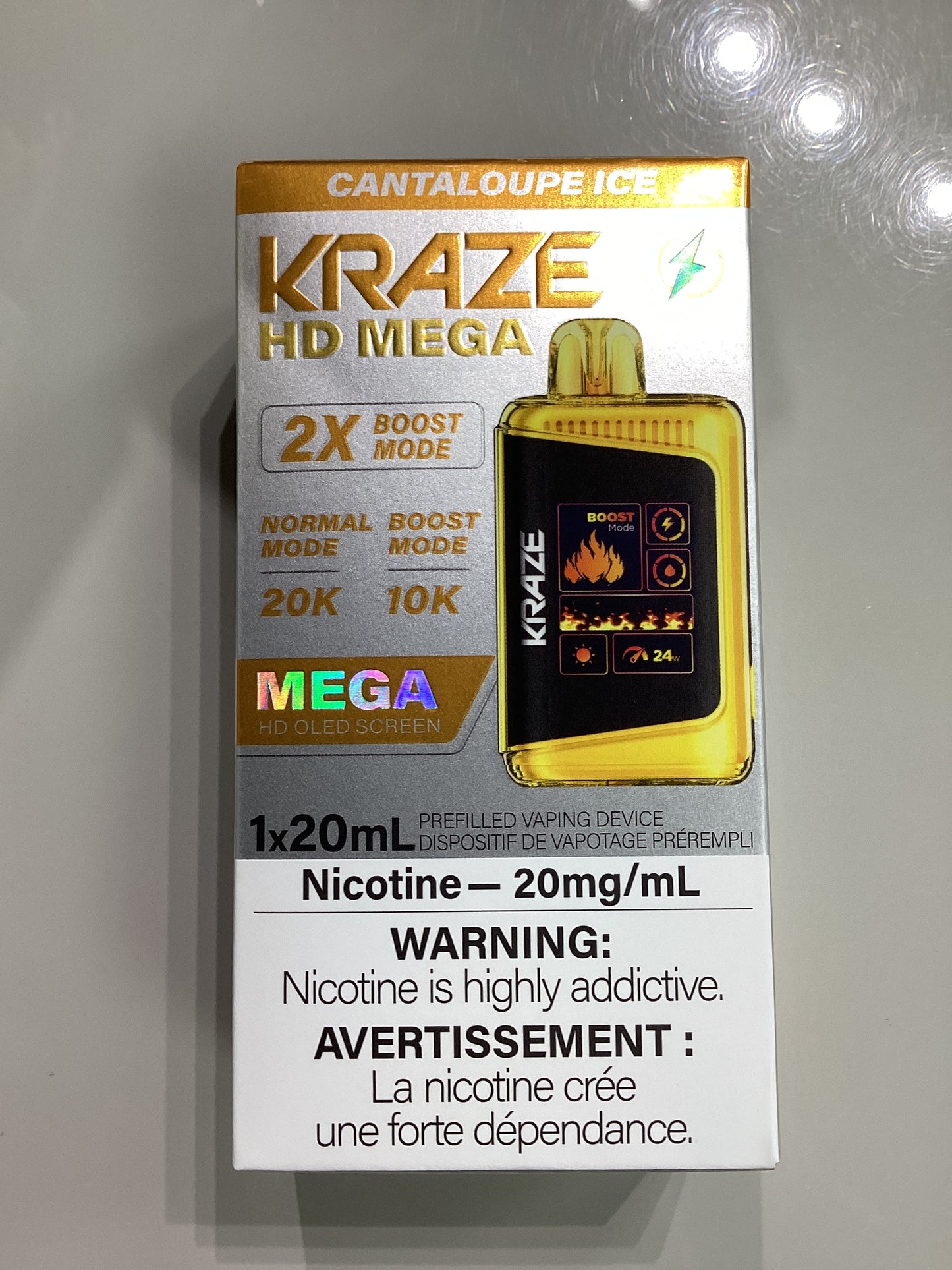 Kraze HD Mega 20K Cantaloupe Ice