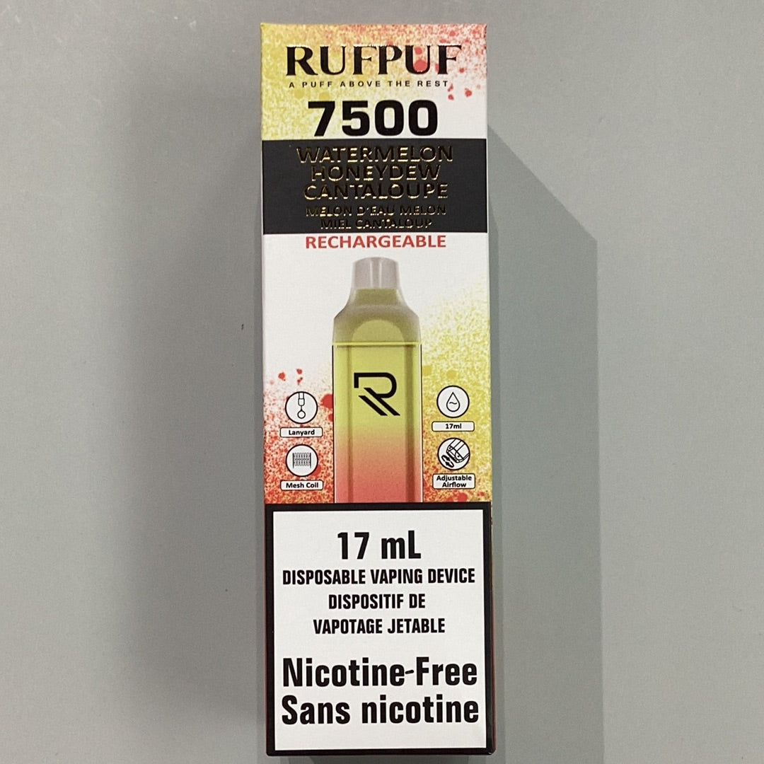 Rufpuf 7500 Watermelon Honeydew Cantaloupe 0mg 17ml