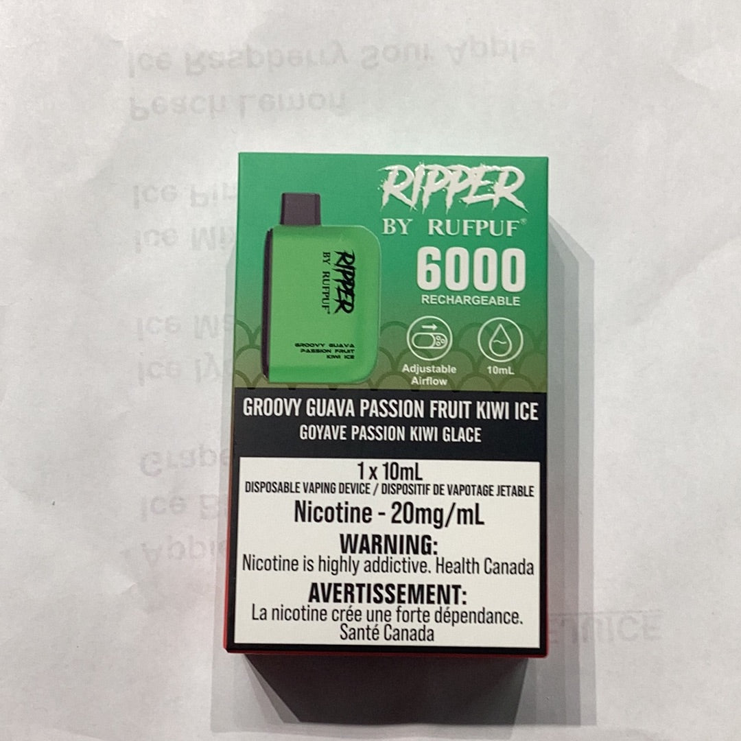 Ripper 6000 Groovy Guava Passion Fruit Kiwi Ice