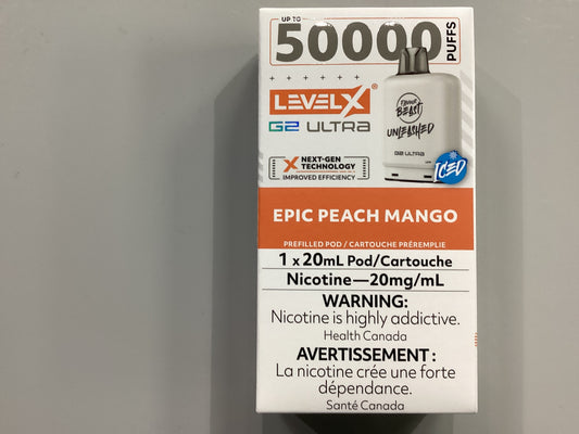 Level x unleashed pods 50k Epic Peach Mango