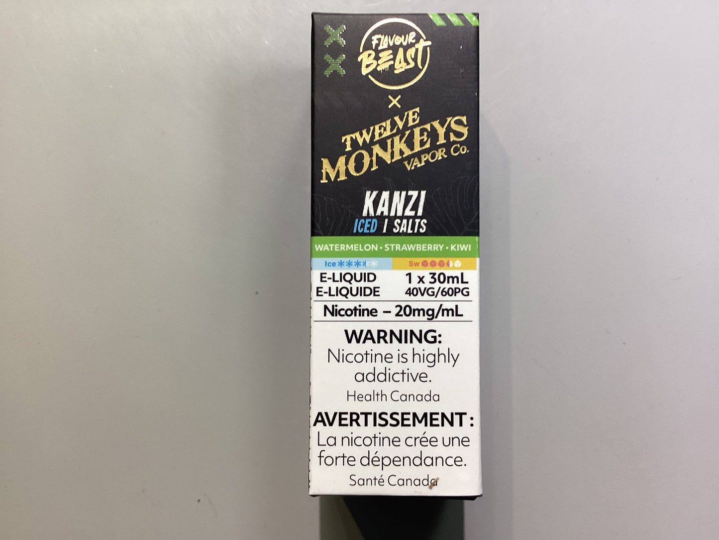 Flavour Beast 12 Monkey’s Kanzi Iced Salts E-Liquid 30ml/20mg