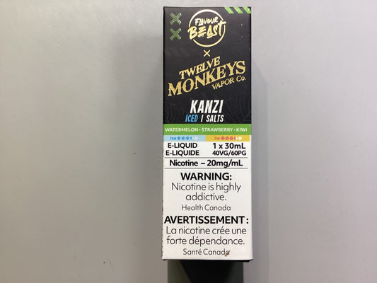 Flavour Beast 12 Monkey’s Kanzi Iced Salts E-Liquid 30ml/20mg