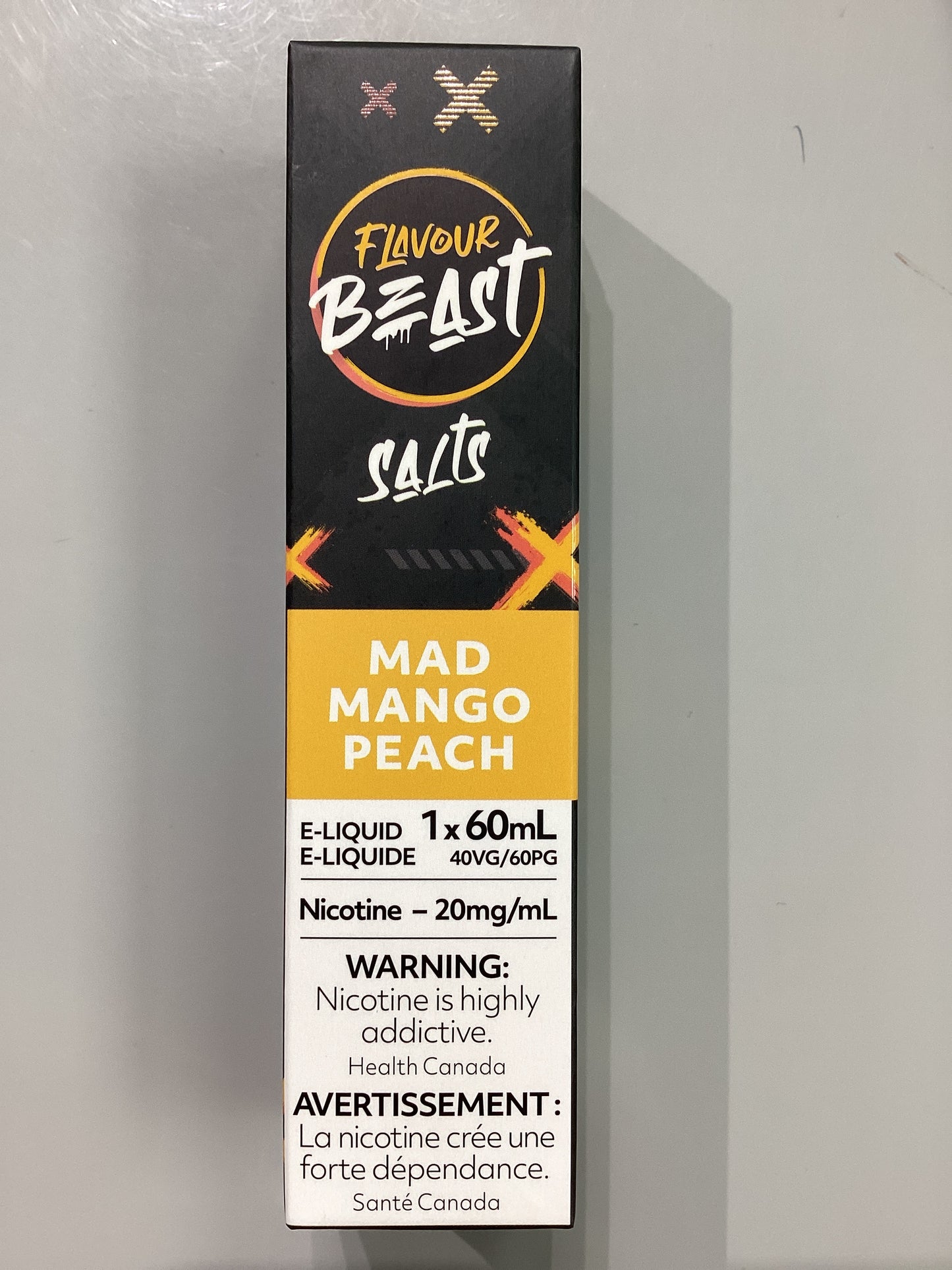 Flavour Beast Mad Mango Peach Ice Salts E-Liquid 60ml/20mg