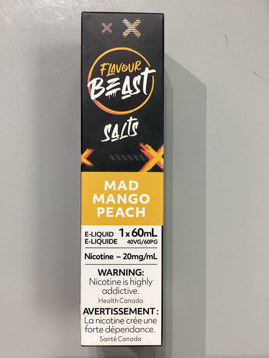 Flavour Beast Mad Mango Peach Ice Salts E-Liquid 60ml/20mg