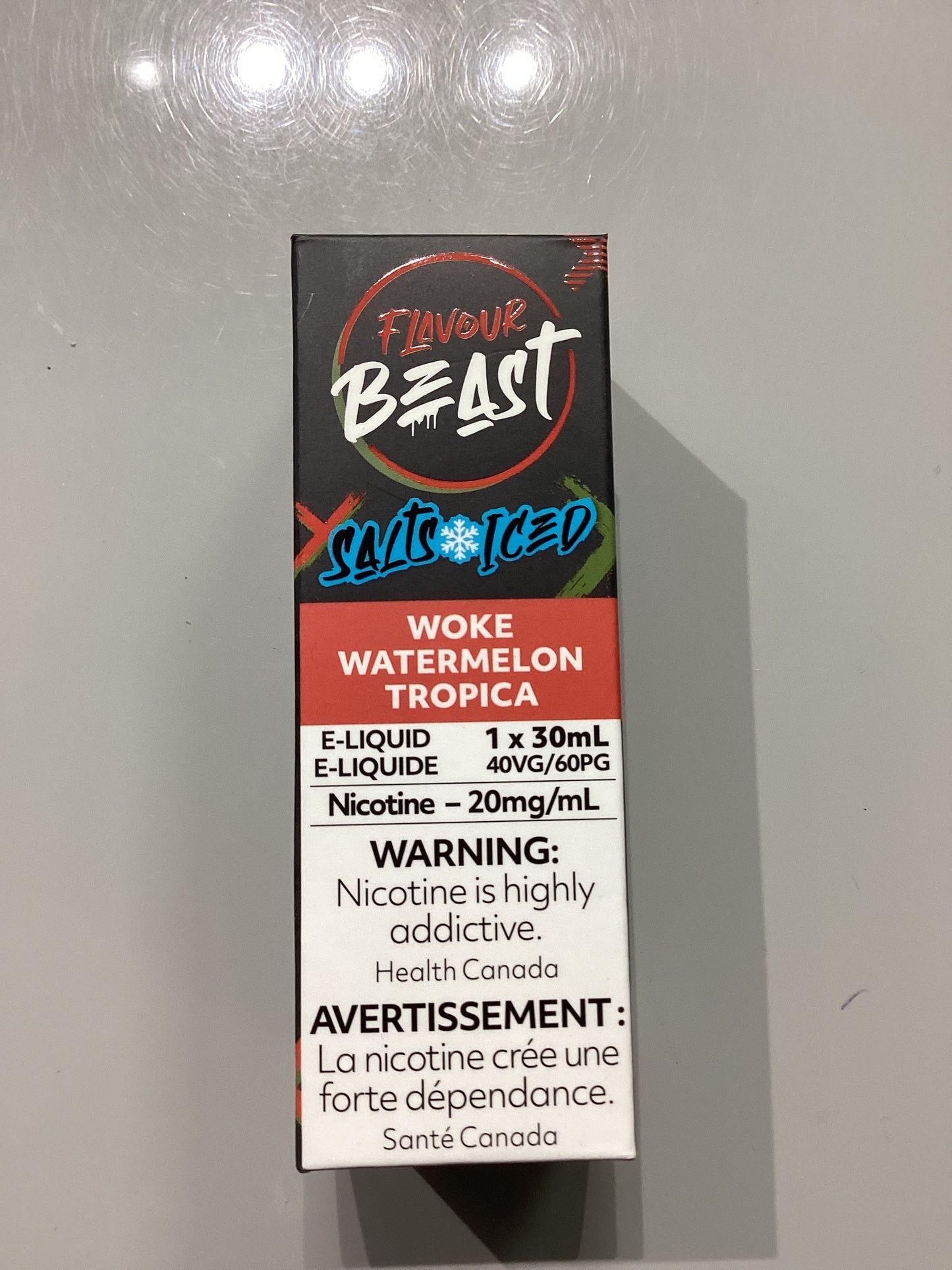 Flavour Beast Woke Watermelon Tropica Iced Salts E-Liquid 30ml/20mg