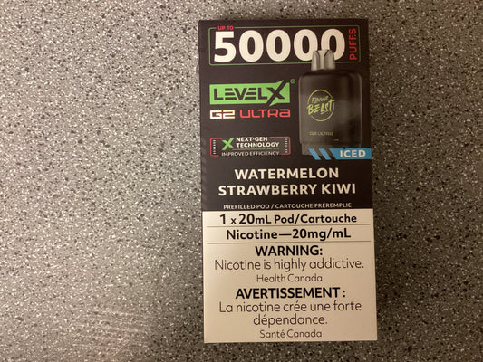 FB level X Ultra G2 pod Watermelon Strawberry Kiwi Iced