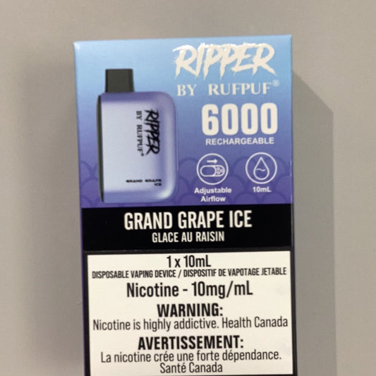 Ripper 6000 Grand Grape Ice 10mg