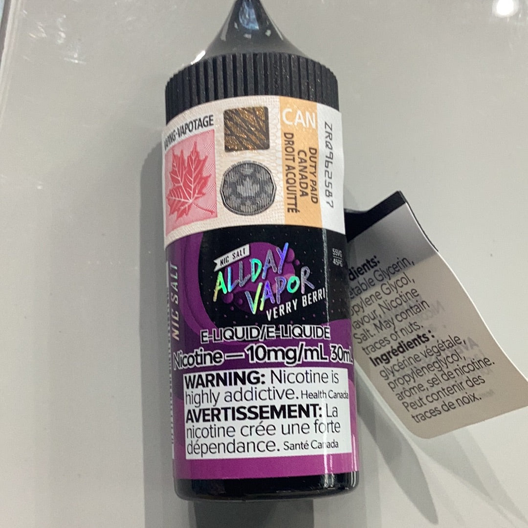 All Day Vapor Very Berry (10mg/30ml)