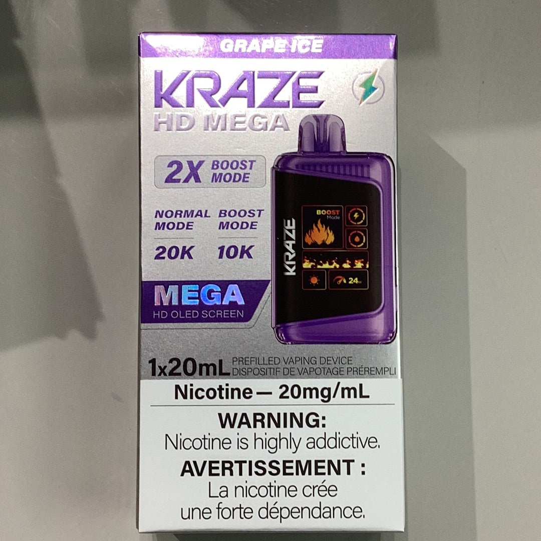 Kraze HD Mega 20K Grape Ice