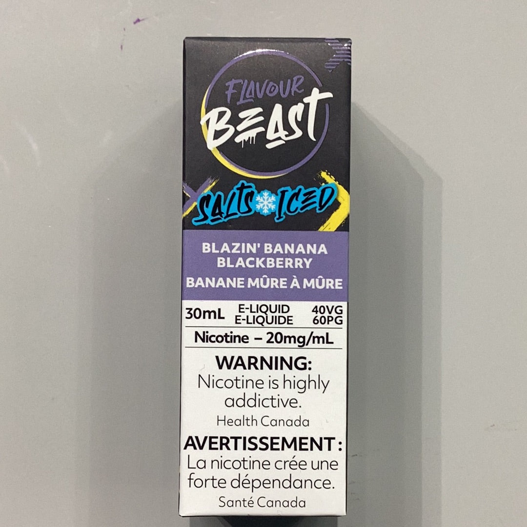 Flavour Beast Blazin Banana Blackberry Iced Salts E-Liquid 30ml/20mg