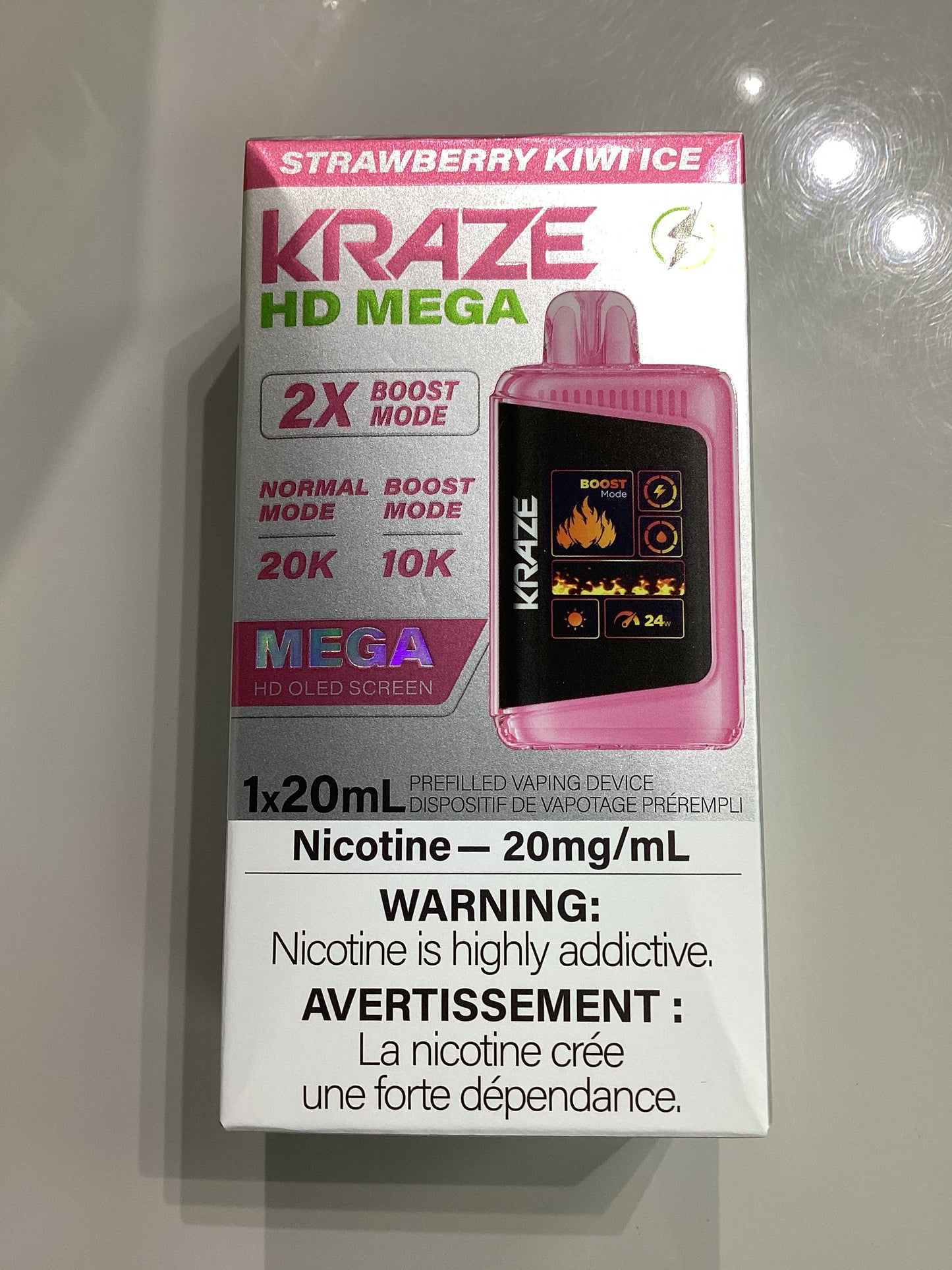 Kraze HD Mega 20K Strawberry Kiwi Ice