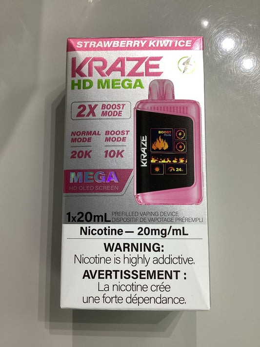 Kraze HD Mega 20K Strawberry Kiwi Ice