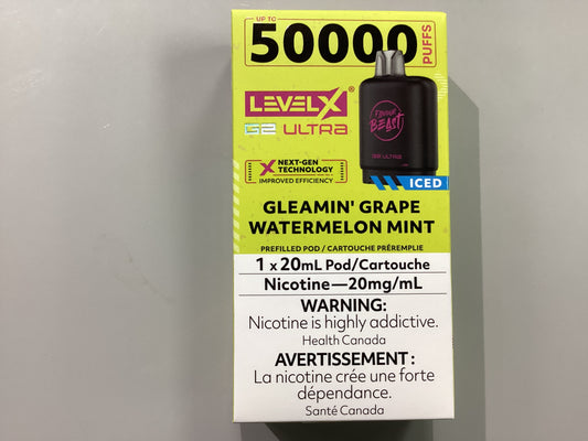 FB level X Ultra G2 Pod Gleamin Grape Watermelon Mint Iced