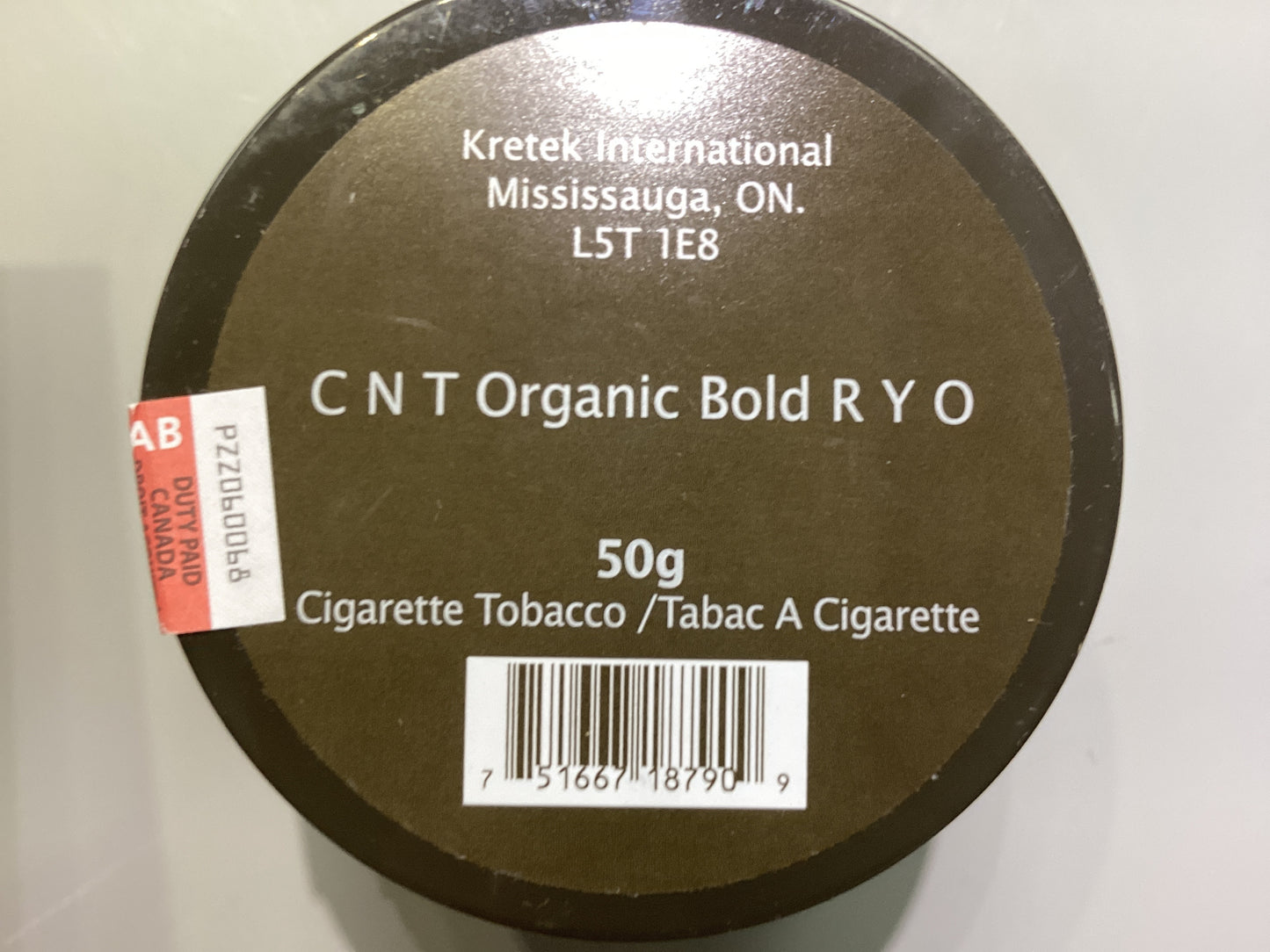 C N T Organic R Y O Tobacco - Bold