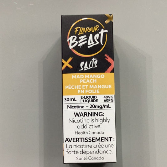 Flavour Beast Mad Mango Peach Salts E-Liquid 30ml/20mg