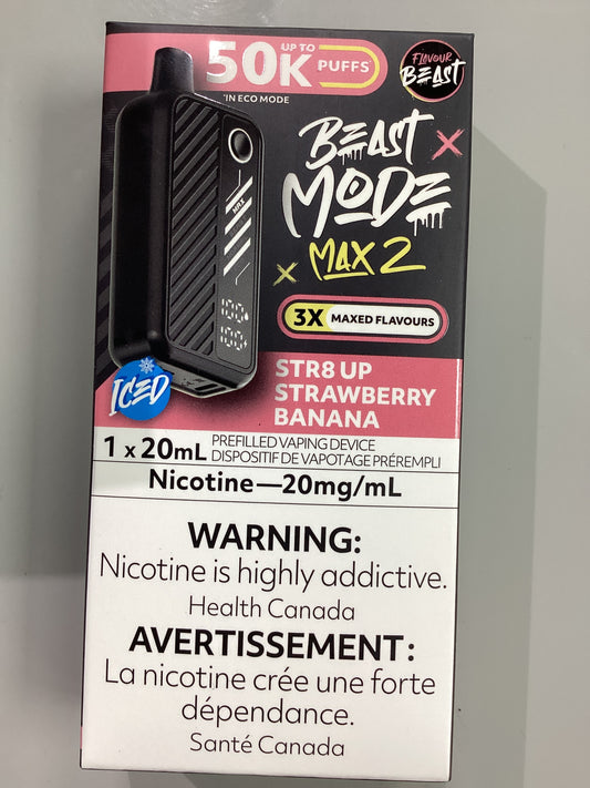 Beast Mode Max2 50K STR8 UP Strawberry Banana