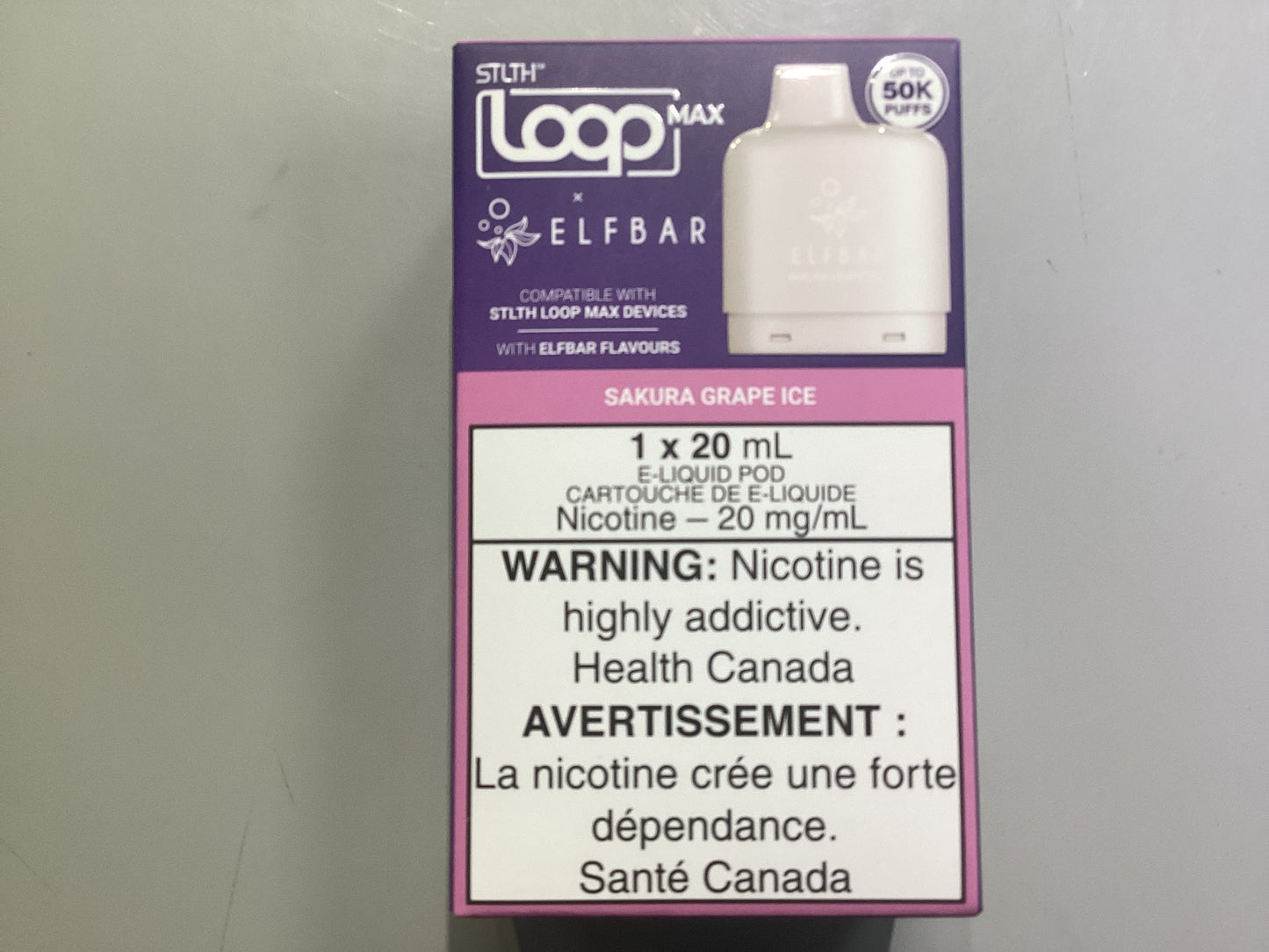 ELFBAR STLTH loop Sakura Grape Ice Pod