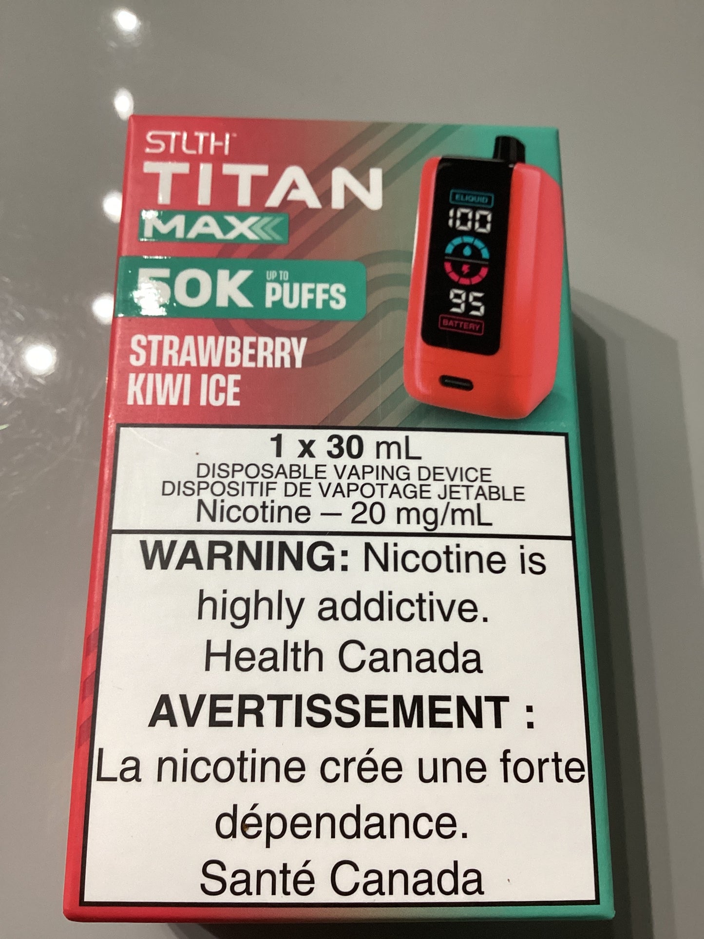 STLTH TITAN MAX 50K Strawberry Kiwi Ice