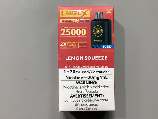 Flavour Beast Level X Pod 25K Lemon Squeeze Iced