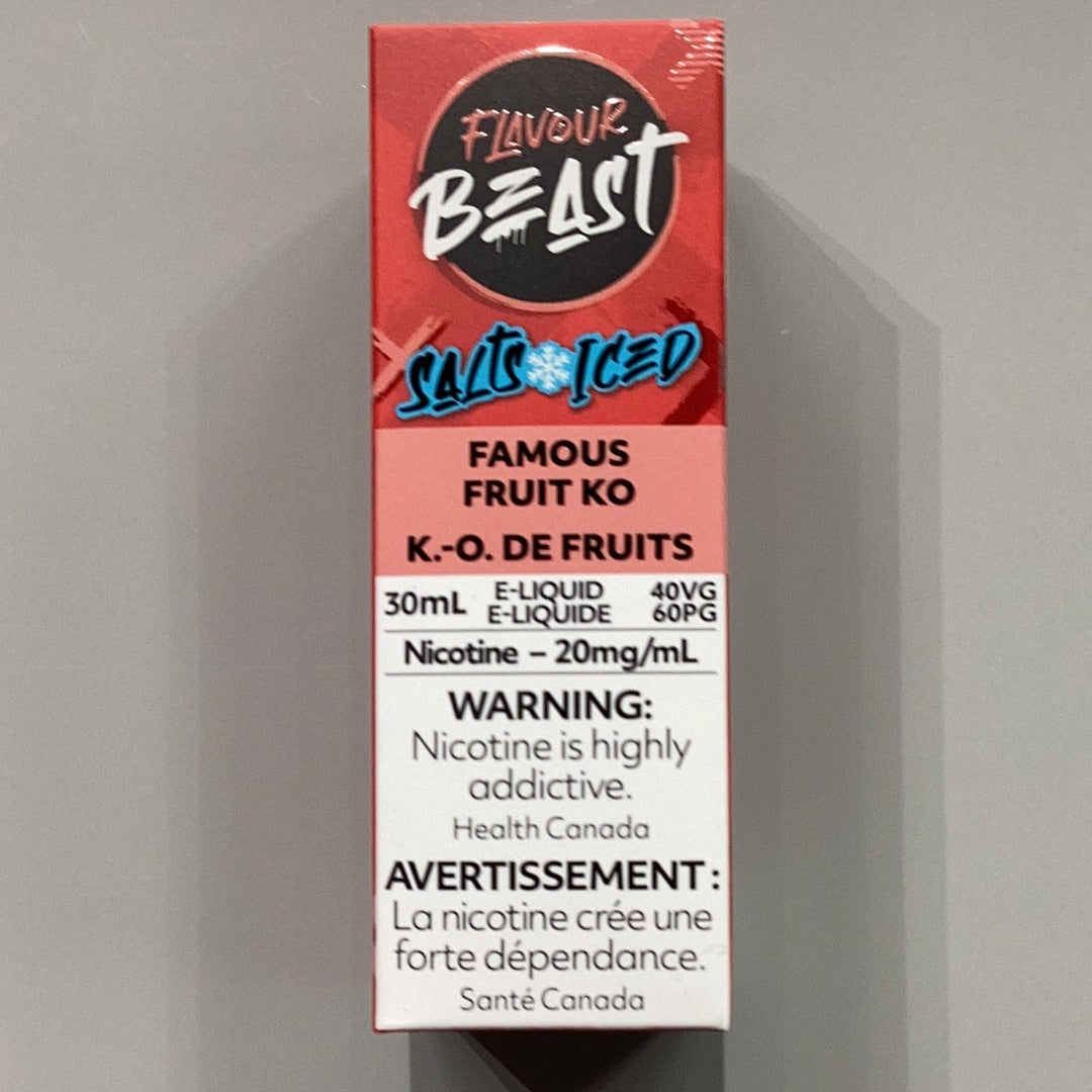 Flavour Beast Famous Fruit KO Iced Salts E-Liquid 30ml/20mg