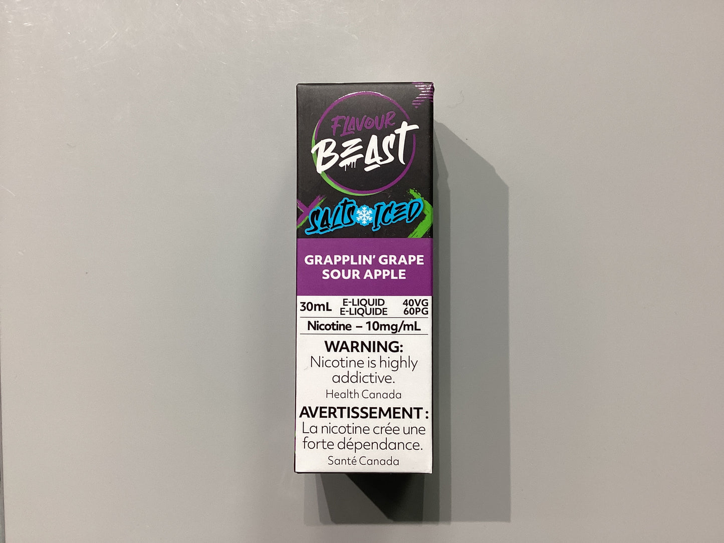 Flavour Beast Grapplin Grape Sour Apple Iced Salts E-Liquid 30ml/10mg