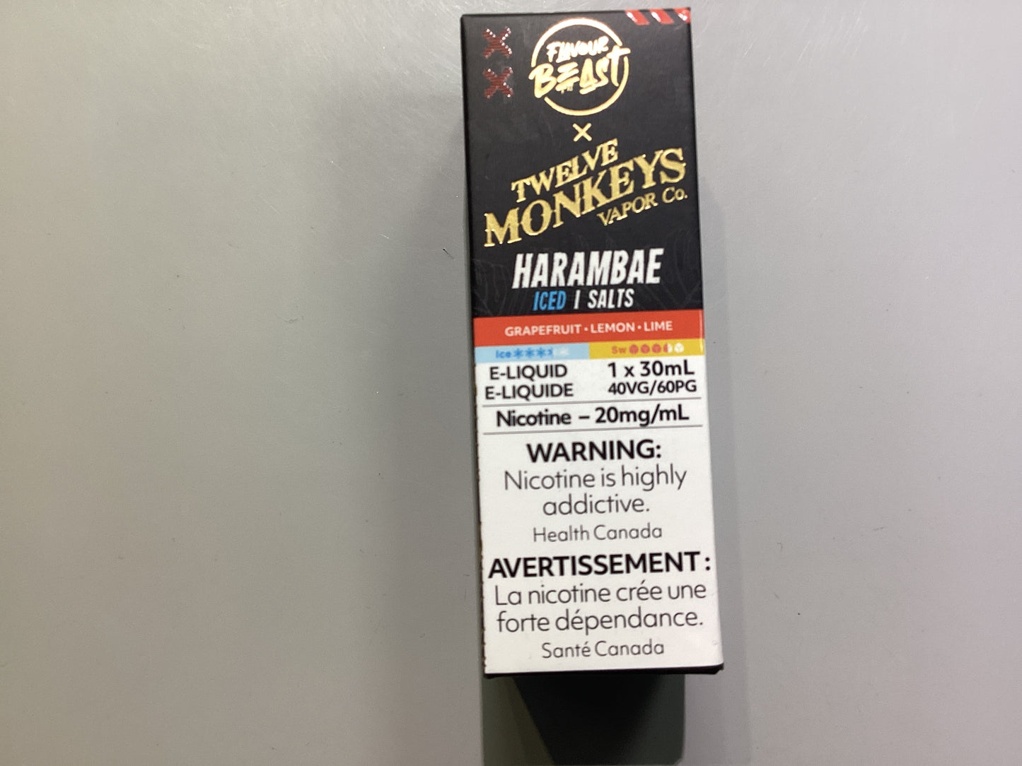 Flavour Beast 12 Monkey’s Harambae Iced Salts E-Liquid 30ml/20mg