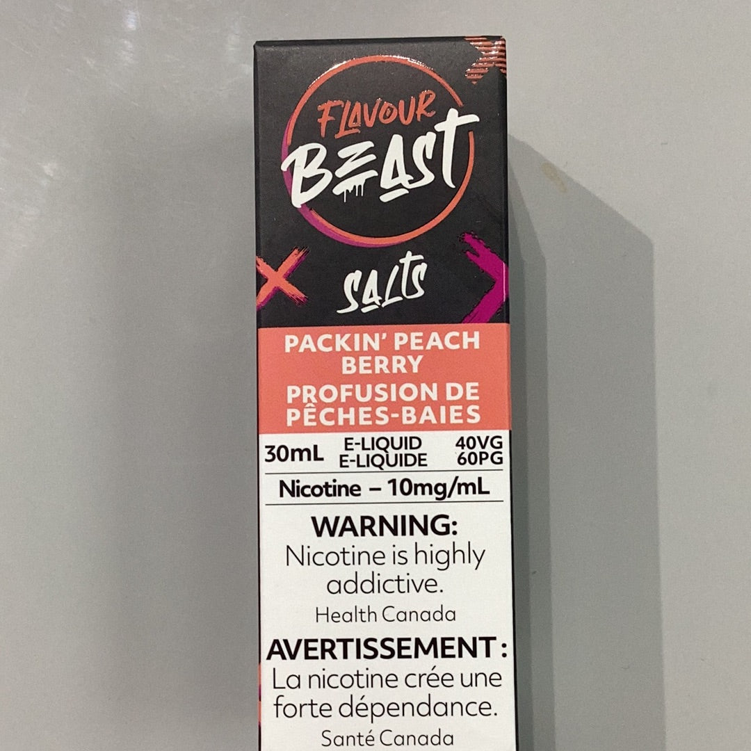 Flavour Beast Packin Peach Berry Salts E-Liquid 30ml/10mg